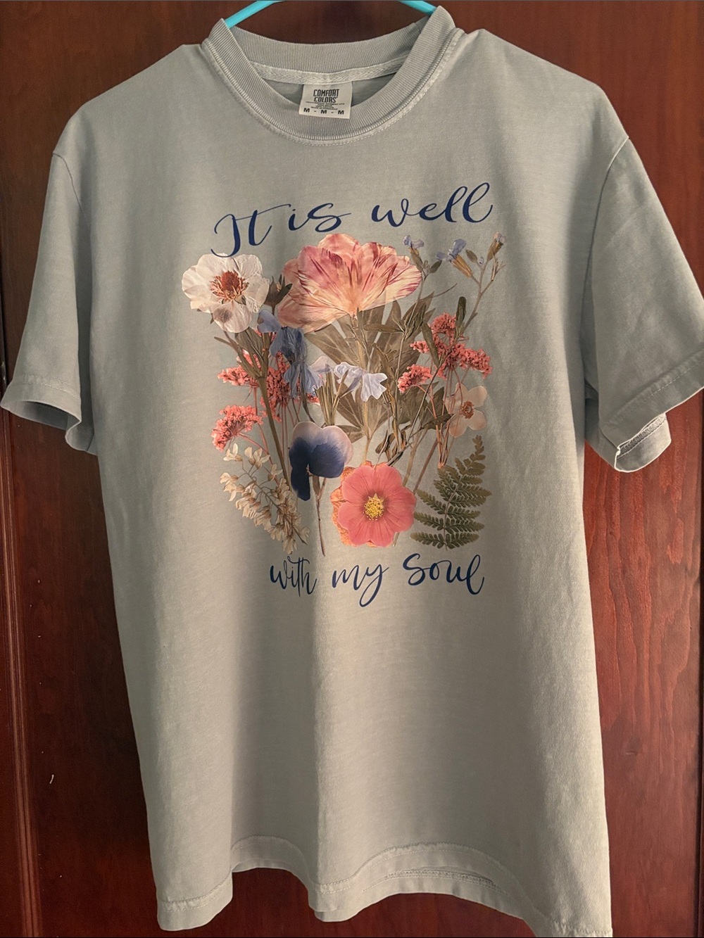 Comfort Colors Light Sage Green Crewneck Tee - Picture 4 of 7